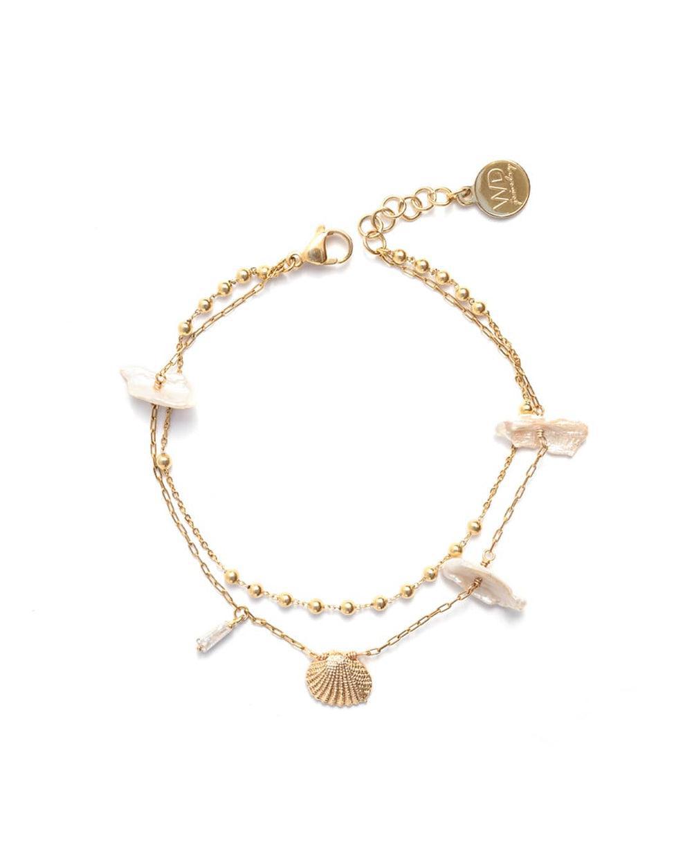 Gold Shelly Anklet