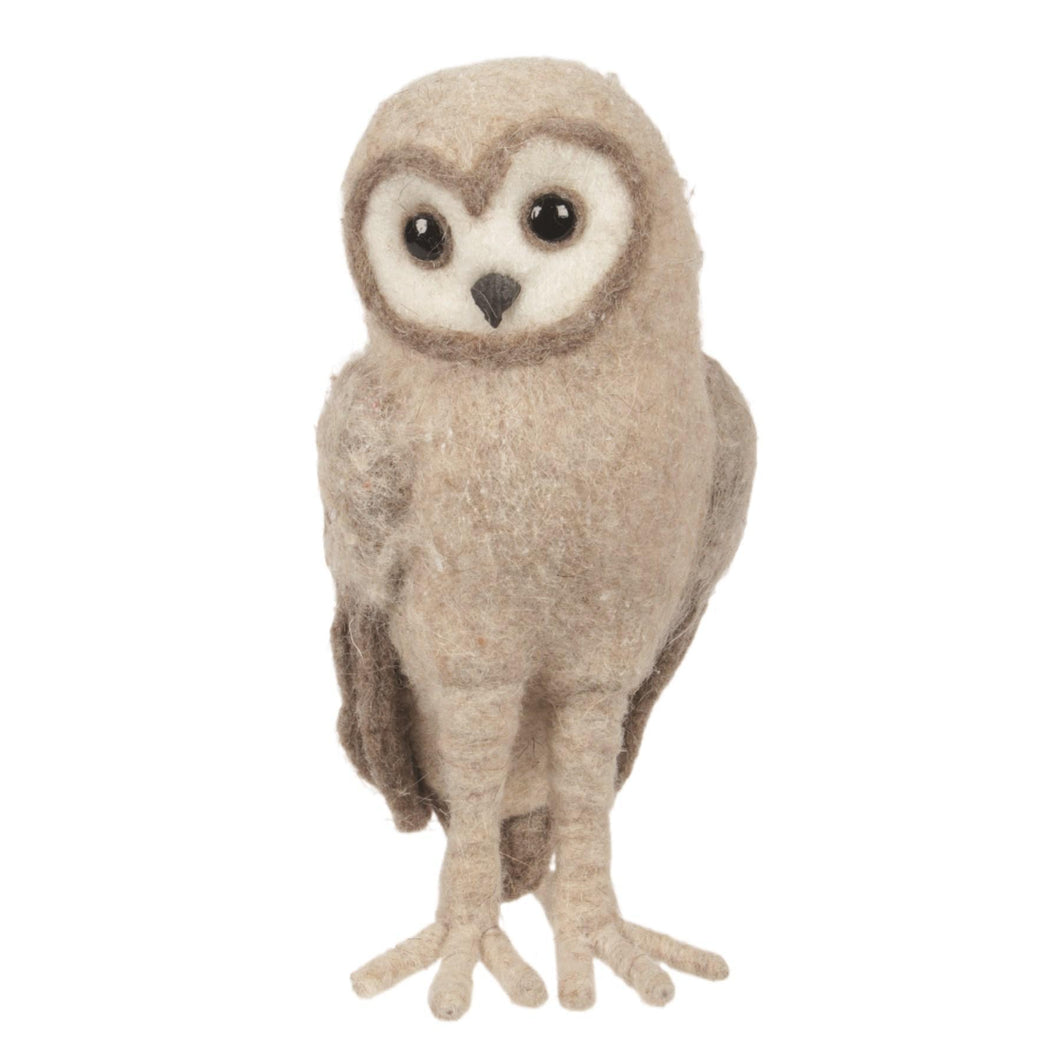 Large Natural Wool Owl