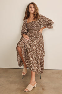 Aurelia Mocha Midi Dress