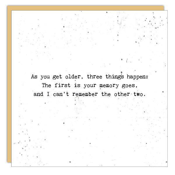 As You Get Older Card