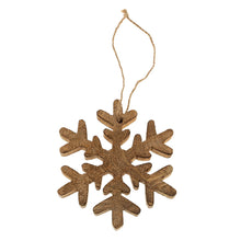 Load image into Gallery viewer, Natural Wooden Snowflake Ornament