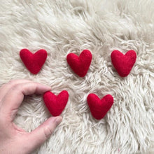 Load image into Gallery viewer, Mini Red Felt Heart