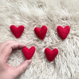 Mini Red Felt Heart