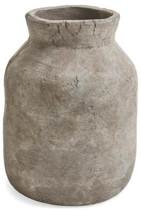 Large Greige Washed Terracotta Vase