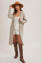 Load image into Gallery viewer, Oatmeal Willow Hoodie Cardigan