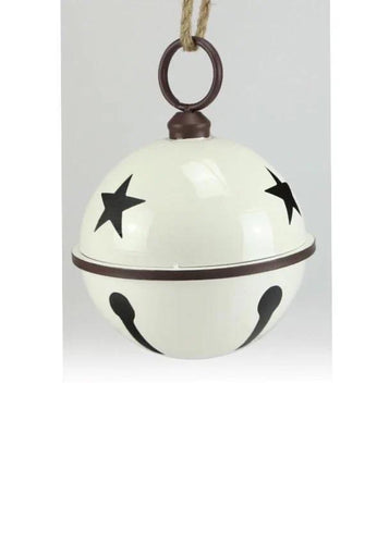 Shiny White & Rust Jingle Bell