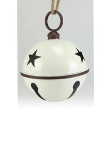 Shiny White & Rust Jingle Bell