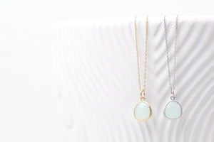 Pale Blue Crystal Necklace