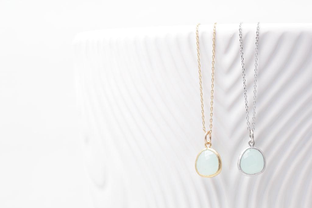 Pale Blue Crystal Necklace