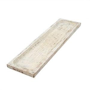 Whitewash Wooden Tray