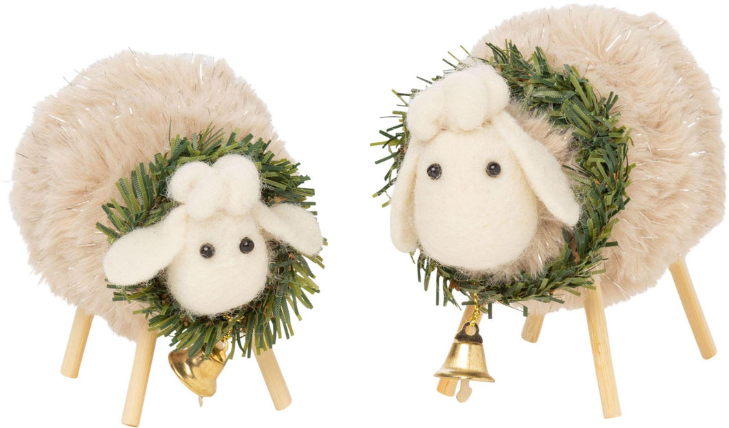 Wooly Sheep Figurines