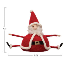 Load image into Gallery viewer, Wool Felt Sitting Santa