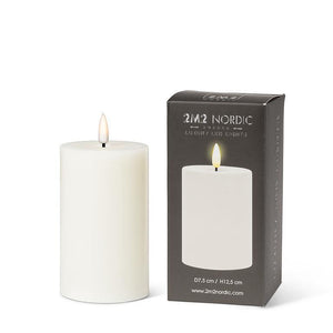 Sand Med-Lrg Luxlite Pillar Candle
