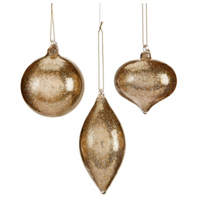 Champagne Fleck Ornaments