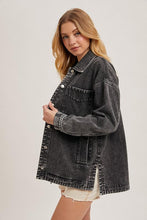 Load image into Gallery viewer, Asher Black Denim Jacket