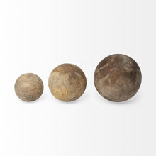 Load image into Gallery viewer, Carrick SET OF 3 Natural Wood Decorative Spheres