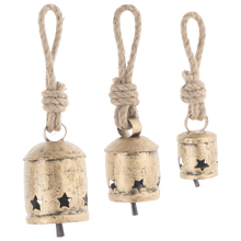 Load image into Gallery viewer, Gold Star Bell Ornament