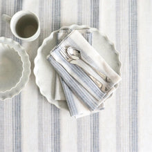 Load image into Gallery viewer, Grey Brushed Stripe Linen Blend Napkins