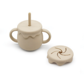 Beige Sippy/Snack Cup