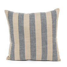 Load image into Gallery viewer, Blue &amp; Natural Harbour Stripe Cushion