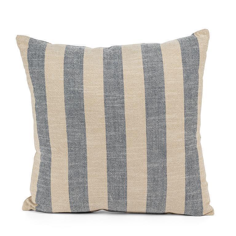 Blue & Natural Harbour Stripe Cushion