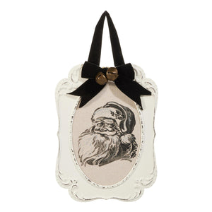12" Iron Santa Embossed Wall Art