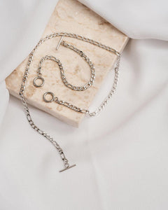 Silver Large Figaro Chain Necklace