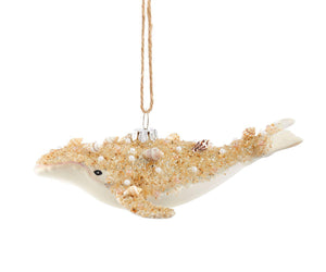 Sequin Whale Ornament