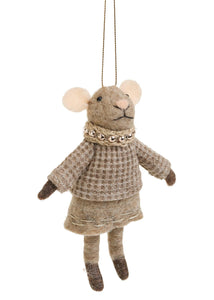 Sparkly Sweater Brown Mouse