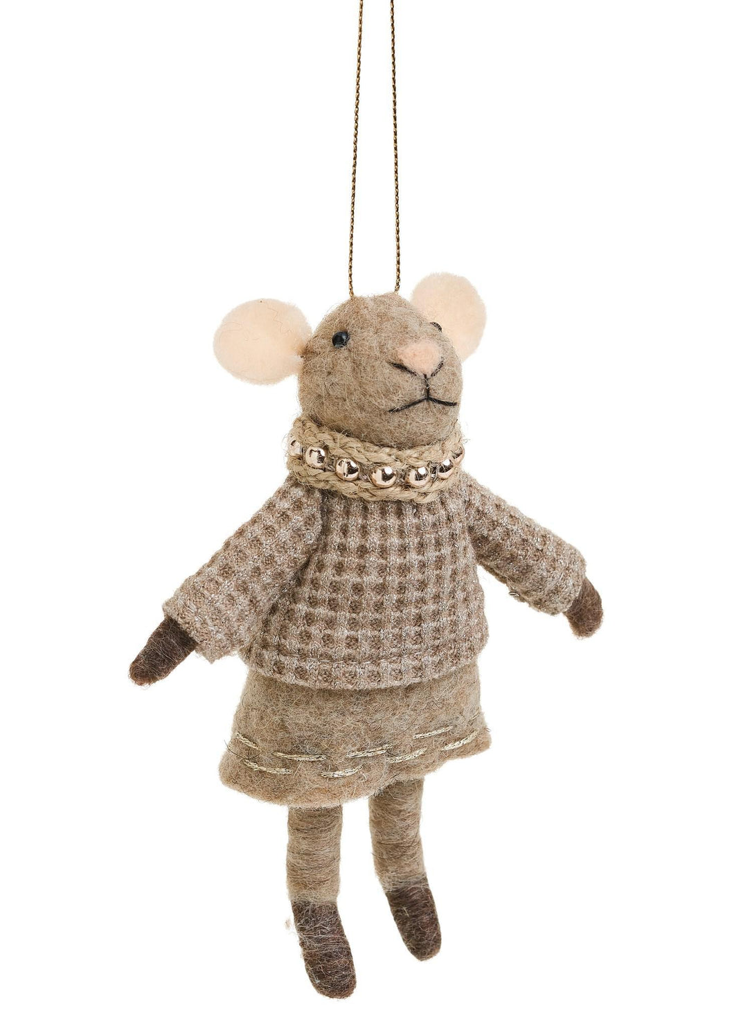 Sparkly Sweater Brown Mouse