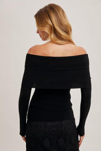 Load image into Gallery viewer, Black Aspen Off Shoulder Top