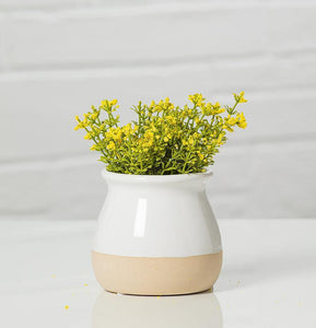 Short Wide Top Shiny & Matte Vase