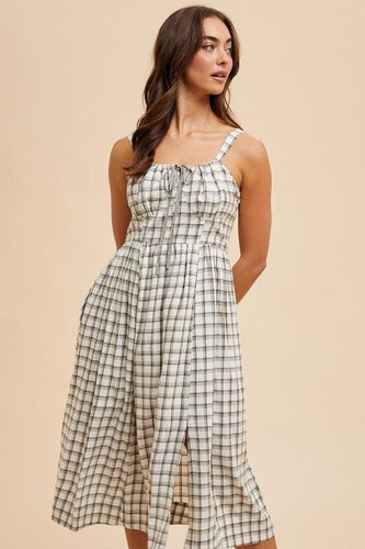 Ashley Plaid Maxi Dress