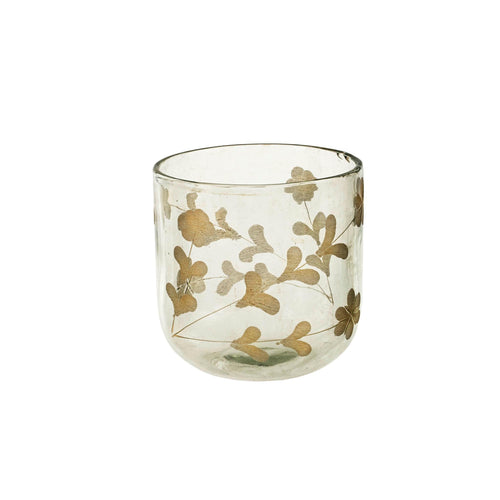 Gold Rosalie Etched Vase