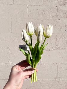 Real Touch White Tulips