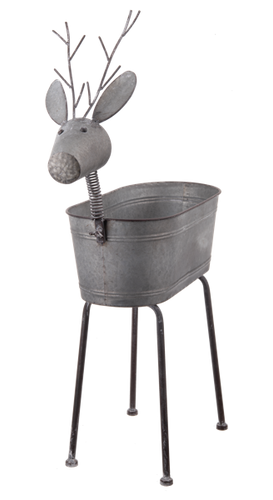 Metal Reindeer Planter