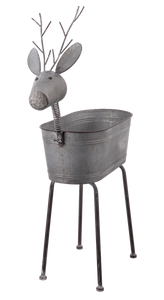 Metal Reindeer Planter