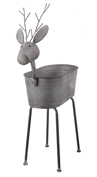Metal Reindeer Planter