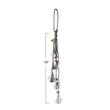 Load image into Gallery viewer, Hanging Metal Bells Antique Silver