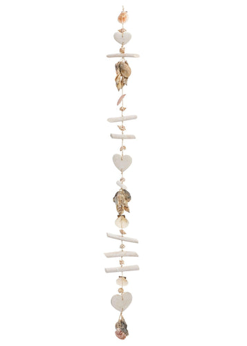Driftwood Heart & Shells Garland