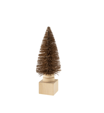 Brown Sisal Bottle Brush Tree on Base