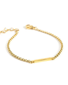 Gold Barrie Bar Chain Bracelet