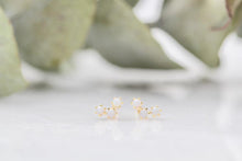 Load image into Gallery viewer, Tiny Triple Opal Studs