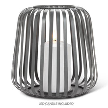 Load image into Gallery viewer, Grey Cage Lanterns with LED Candle