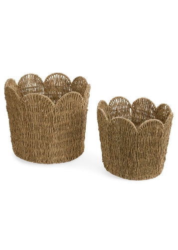 Seagrass Scalloped Baskets
