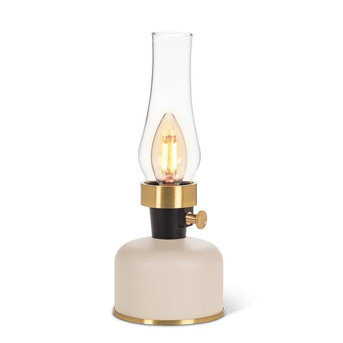 Ivory Lantern LED Lamp with Chimney