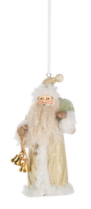 Santa Ornaments with Lantern & Bells