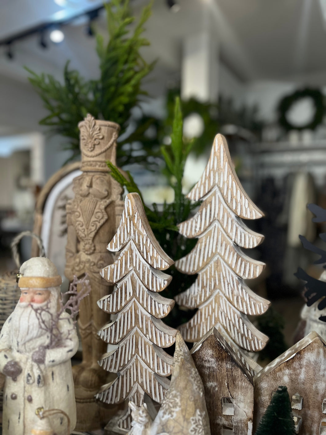 Carved Wooden Nordic Trees
