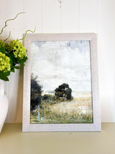 Golden Field Artwork | Linen Frame