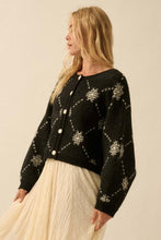 Load image into Gallery viewer, Black Cozy Snowflake Sweater